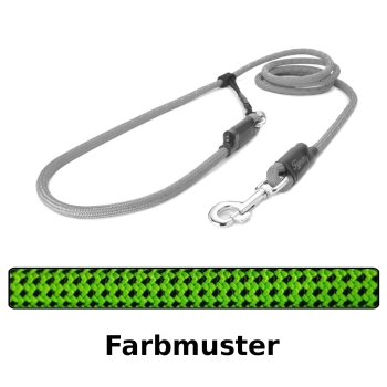 EASYLONG Hundeleine - L - 3m - grün mit schwarzen Punkten